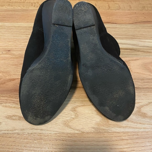 Aldo Black Wedge Booties Suede Good Used 8.5 - Picture 3 of 4